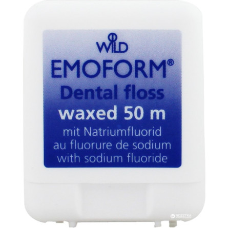 Зубний флос Dr. Wild Emoform вощений з фторидом натрію 50 м slide 1