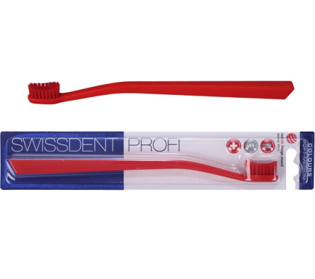 Зубна щітка Swissdent Profi Colours світло-червона/червона (19.611)