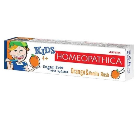 Зубная паста Astera Homeopathica Kids 4+ Апельсиново-ванильный прилив 50 мл