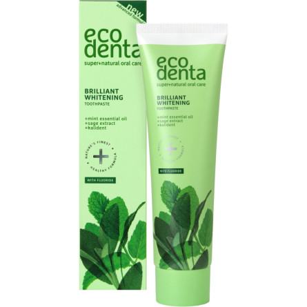 Зубна паста Ecodenta Green Line Brilliant Whitening Відбілююча 100 мл