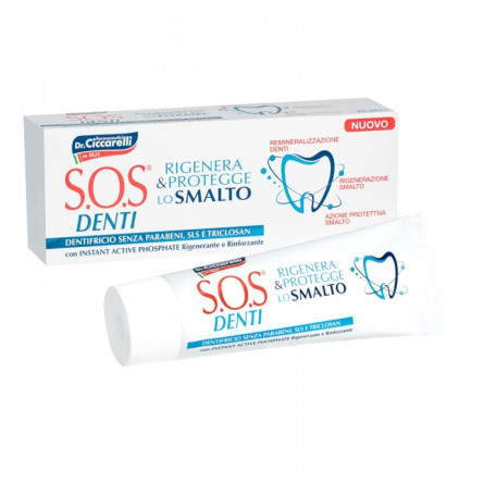 Зубная паста Pasta del Capitano SOS Denti Enamel repair Восстановление и укрепление зубной эмали 75 мл