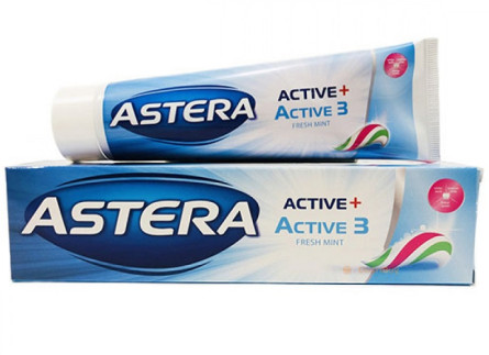 Зубная паста Astera Active+ Active 3 Тройное действие 100 мл