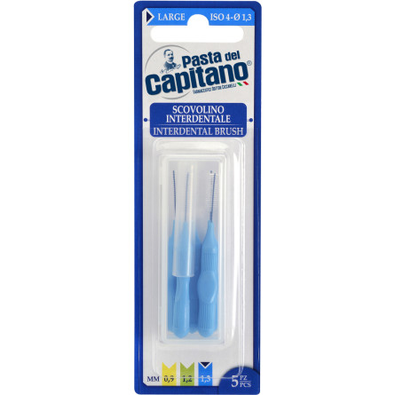 Набор щеток для межзубных промежутков Pasta del Capitano Interdental Brush 1.3 мм 5 шт