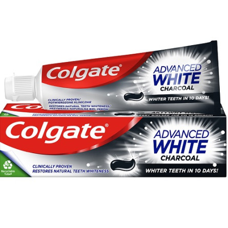 Зубная паста Colgate Advanced White Charcoal отбеливающая с углем 75 мл