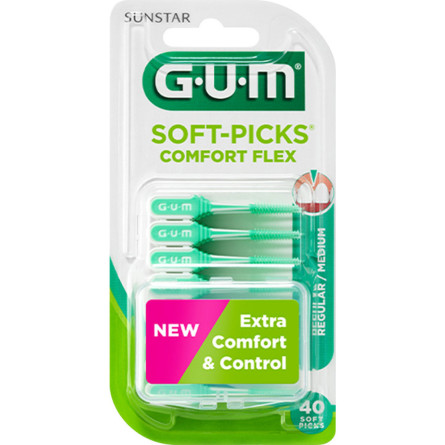 Набор межзубных щеток GUM Soft Picks Comfort Flex стандартный 40 шт slide 1