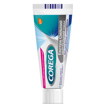 Крем для фіксації зубних протезів Corega Екстра сильний без смаку 40 мл slide 1