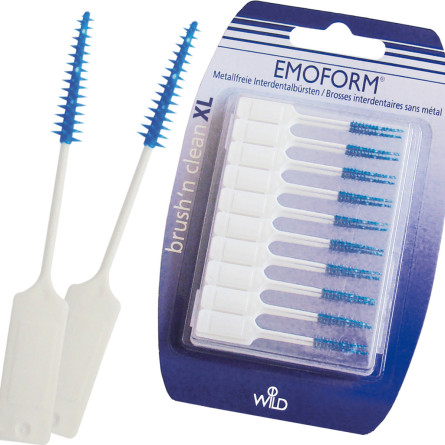 Безметалеві міжзубні щітки Dr. Wild Emoform Brush'n clean XL з фторидом натрію 20 шт. (11.4506)