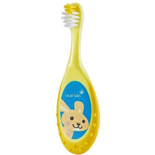 Зубна щітка Brush-Baby Flossbrush 0-3 роки жовта (5060178101164_жовтий) mini slide 1