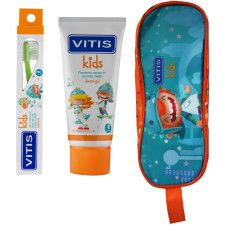 Набір Dentaid Vitis Kids Гель-паста 50 мл + щітка + пенал mini slide 1