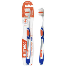 Зубна щітка Elmex Захист від карієсу середньої жорсткості синя mini slide 1