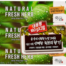 Упаковка зубной пасты LG Household Health Perioe Bamboo Salt Natural Fresh Herb 160 г х 3 шт mini slide 1