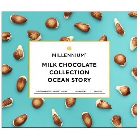 Цукерки шоколадні Millennium Історії океану з горіховим праліне 340г