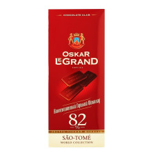Шоколад Oscar Le Grand чорний екстра-тонкий 82% 82г mini slide 1