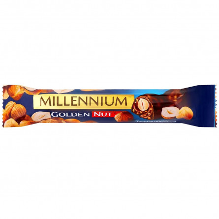 Шоколад молочний Millennium Golden Nut з начинкою і цілими лісовими горіхами 40г
