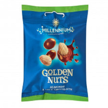 Драже Millenium Golden Nuts  Миндаль в молочном шоколаде 100г