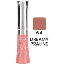 Блиск для губ Quiz Glance Shine lipgloss Глянцевий 64 Dreamy Praline 7 мл mini slide 1