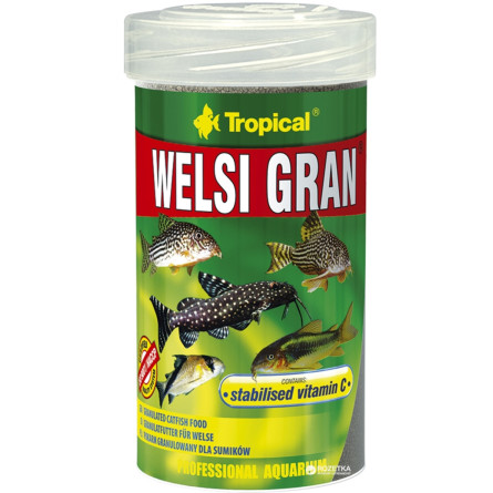 Корм Tropical Welsi Gran для аквариумных рыб в гранулах 100 мл