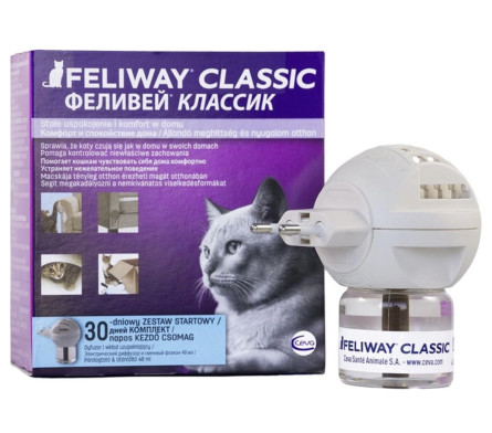 Диффузор + сменный блок Ceva Feliway Classic (Феливей Классик) успокаивающее средство для кошек во время стресса 48 мл