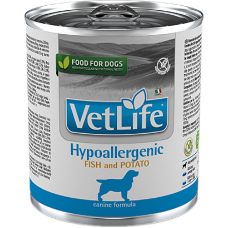 Вологий лікувальний корм для собак Farmina Vet Life Hypoallergenic Fish & Potato при харчовій алергії 300 г