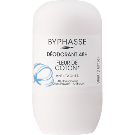 Роликовый дезодорант Byphasse с цветами хлопка 48 часов 50 мл slide 1