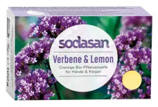 Органічне освіжаюче крем-мило для обличчя і тіла Sodasan Вербена-Лимон 100 г mini slide 1