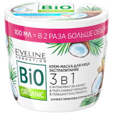Крем-маска для лица 3в1 Eveline Bio Organi Экстра-питание 100 мл mini slide 1