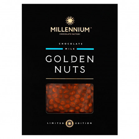 Шоколад Millennium Golden Nuts молочний з цільним фундуком 1.1кг slide 1