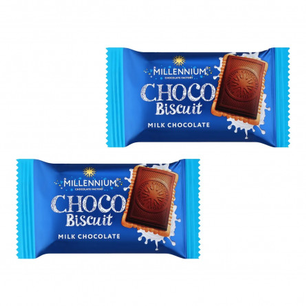 Печиво Millennium Choco Biscuit з шоколадом 15г slide 1