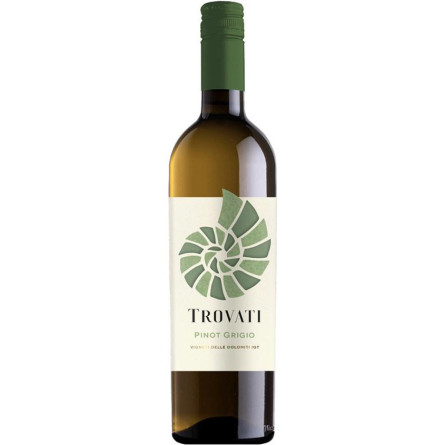 Вино Троваті, Піно Гріджіо / Trovati, Pinot Grigio, Mezzacorona, біле сухе 0.75л