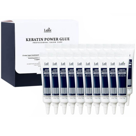 Набір сироваток для посічених кінчиків волосся La'dor Keratin Power Glue з кератином 15 г х 20 шт. slide 1