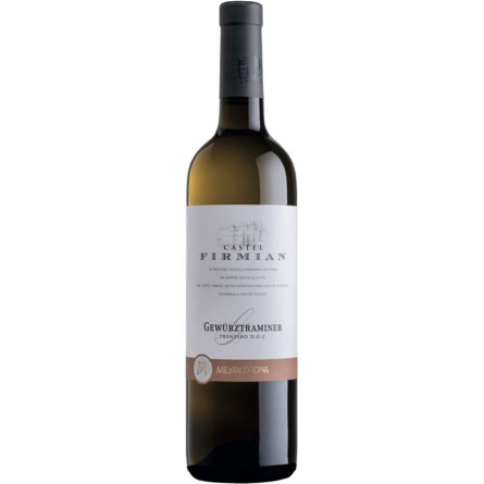 Вино Кастель Фірміан, Гевюрцтрамінер / Castel Firmian, Gewurztraminer, Mezzacorona, біле сухе 0.75л