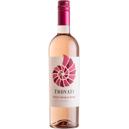 Вино Троваті, Піно Гріджіо Розе / Trovati, Pinot Grigio Rose, Mezzacorona, рожеве сухе 0.75л