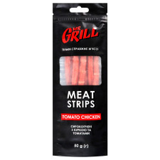 Ковбаски Mr.Grill Meat Strips Tomato Chicken сирокопчені 50г mini slide 1