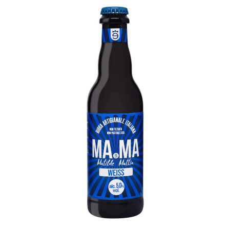 Пиво світле нефільтроване MaMa Weiss 5% 0,33л с/пл