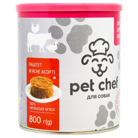 Паштет Pet Chef мясное ассорти для собак 800г