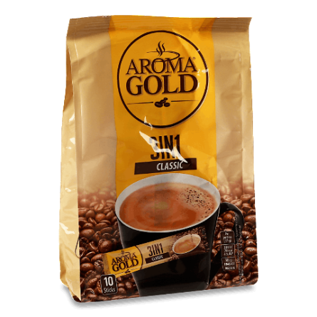 Напій кавовий Aroma Gold Classic 3 в 1 розчинний