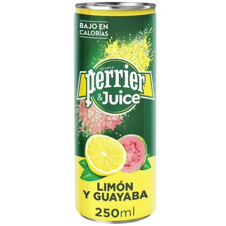 Вода Perrier з лимоном і соком гуави газована 250мл ВОДА PERRIER СОК ЛИМ/ГУА 0,25Л slide 1