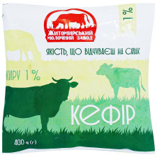 Кефир Житомирский Молочный Завод 1% 400г mini slide 1