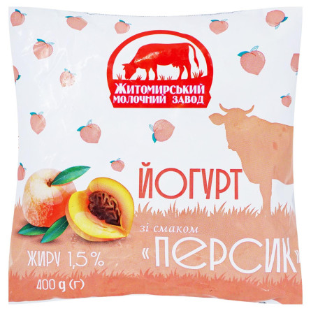 Йогурт Житомирский Молочный Завод Персик 1,5% 400г