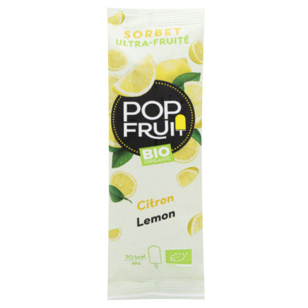 Сорбет Pop Fruit з лимоном органічний 80г