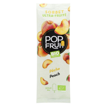 Сорбет Pop Fruit з персика органічний 80г