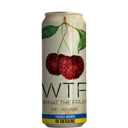 Пиво &quot;Вот зе Фрут&quot;, Черрі / &quot;What The Fruit&quot;, Cherry, ж/б, 3.3%, 0.33л slide 1