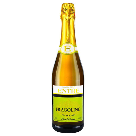 Напиток винный игристый Entre Fragolino Salute Bianco полусладкий 6-6,9% 0,75л slide 1