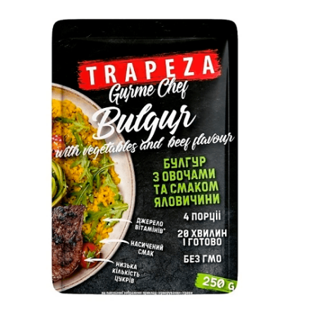 Суміш Trapeza Булгур з овочами зі смаком яловичини