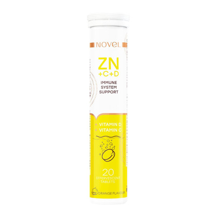 Витамины Novel Vitamin C+Zinc+D шипучие №20