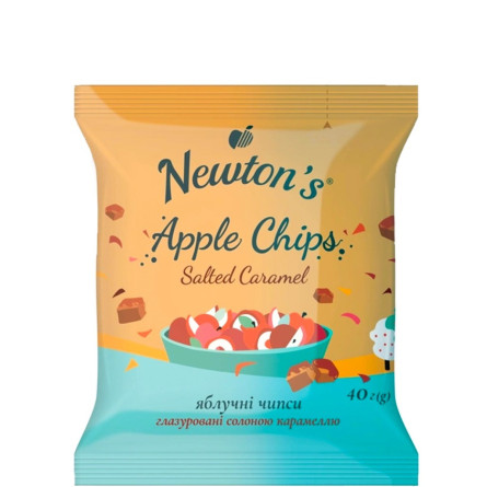 Яблочные чипсы с соленой карамелью, Newton's, 40г