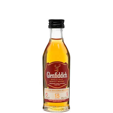 Виски Гленфиддик / Glenfiddich, 15 лет, 40%, 0.05л