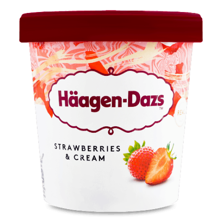 Морозиво Haagen-Dazs полуниця з вершками