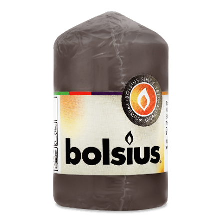Свічка Bolsius циліндрична тепло-сіра 80/50 мм