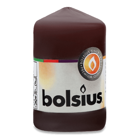 Свічка Bolsius циліндрична темно-бордова 80/50 мм